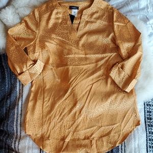 NWT Cocomo Golden Leopard Print Tunic Top